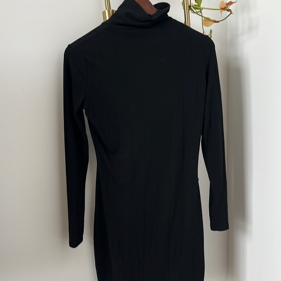 Mango ribbed mock neck mini dress - Picture 4 of 4